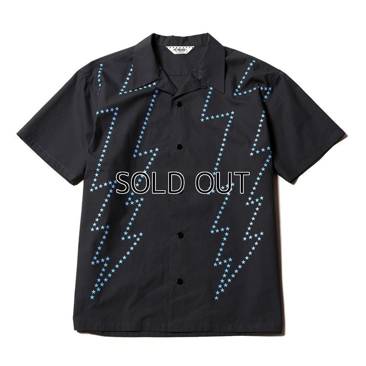 画像1: CALEE Lightning Print S/S Shirt (1)