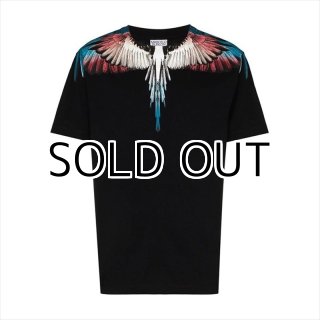 MARCELO BURLON Wings T-Shirt (Black/Orange/Blue)