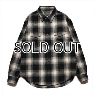 MINEDENIM Ombre Check Flannel RF Western Shirt (Blue)