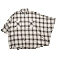 画像2: MINEDENIM Ombre Check Square Big Western Shirt (チェックウエスタンシャツ) (2)