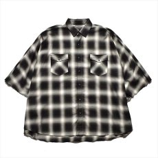 画像1: MINEDENIM Ombre Check Square Big Western Shirt (チェックウエスタンシャツ) (1)