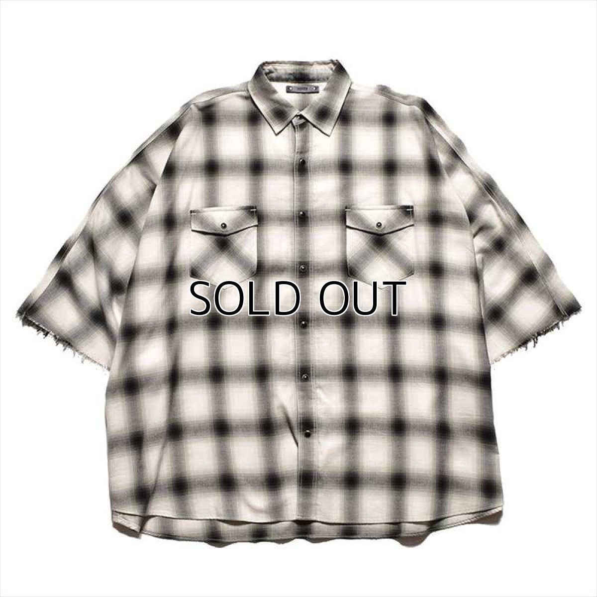 画像1: MINEDENIM Ombre Check Square Big Western Shirt (チェックウエスタンシャツ) (1)