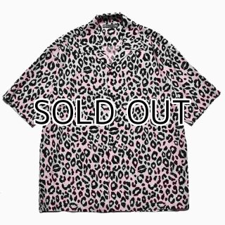 MINEDENIM Lips Leopard Print Open Collar Shirt (LBL)