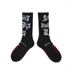 画像1: ©SAINT Mxxxxxx SOCKS SAINT PROTECT Black (1)