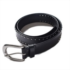 画像1: MINEDENIM Double Studs Leather Belt (ベルト) (1)