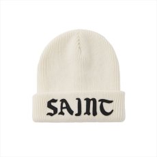 画像1: ©SAINT Mxxxxxx Knit Cap Saint White (1)