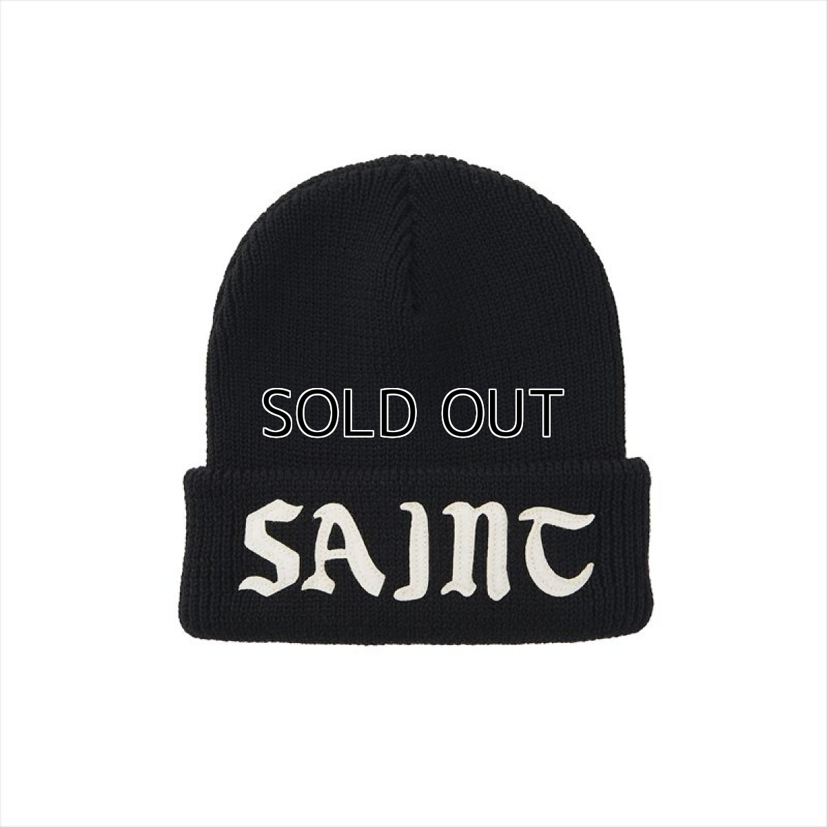 画像1: ©SAINT Mxxxxxx Knit Cap Saint Black (1)