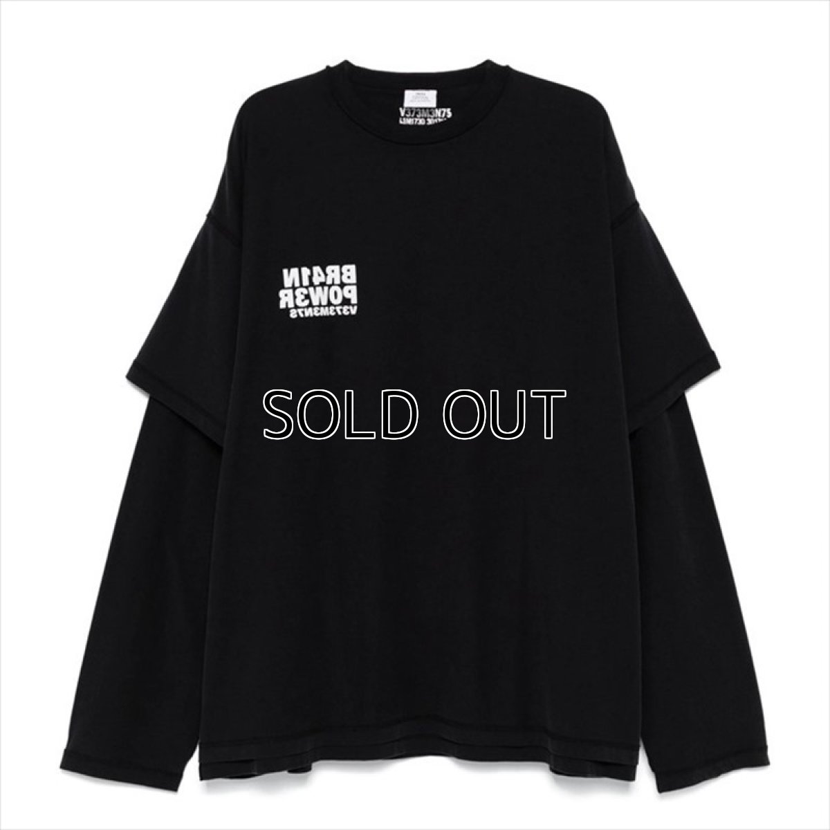 画像1: VETEMENTS Brainpower Inside-Out Layered Longsleeve T-Shirt (ロングスリーブTシャツ) (1)