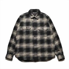 画像1: MINEDENIM Distortion Ombre Check Flannel Over Shirt (1)