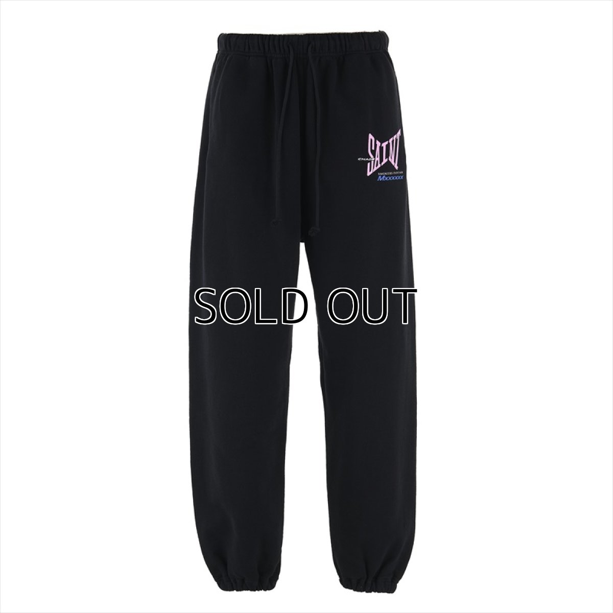 画像1: ©SAINT Mxxxxxx SWEAT PANTS RIBON SAINT Black (スウェットパンツ) (1)