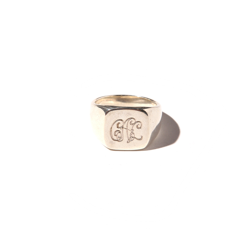 vintage signet ring silver