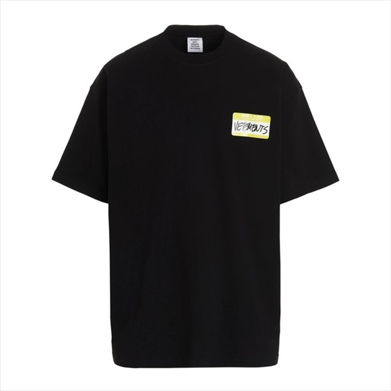 Vetements HELLO ロゴ　オーバーサイズ　tシャツ　黒　S