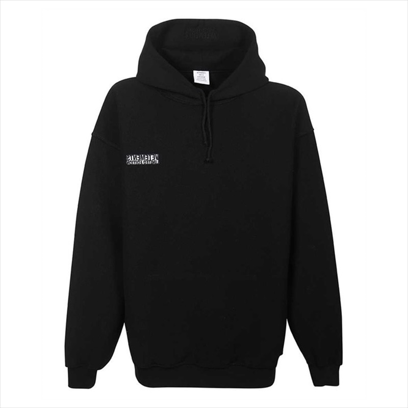 VETEMENTS All Black Inside Out Hoodie