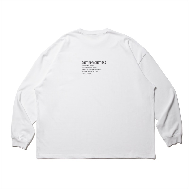 COOTIE PRODUCTIONS C/R Smooth Jersey L/S Tee (White)