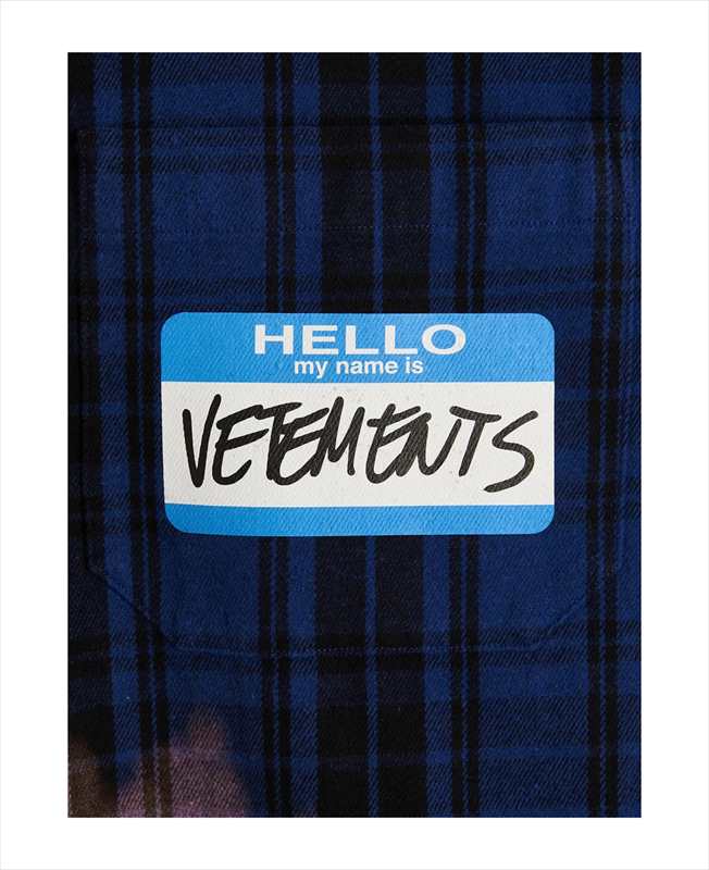 VETEMENTS Bleached My Name Is Vetements Flannel Shirt